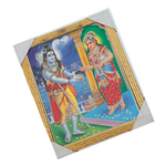 Lord Shiva And Annapurna Devi Mata Photo Frame - 12 × 10 Inches | For Pooja Temple | Home Decor And Gifts