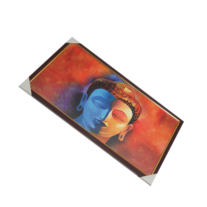 Lord Buddha Ji Photo Frame - 26 × 14 Inches | For Pooja Temple | Home Decor And Gifts