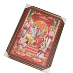 Lord Ram Darbar With Ram, Laxman, Sita And Hanuman Photo Frame - 30 × 23 Inches | For Pooja Temple | Home Decor And GIfts