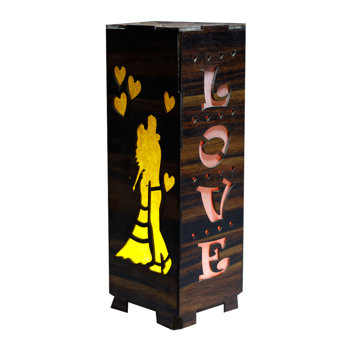 Arton Led Starlight Wooden Night Lamp - 12 × 4 Inches | Gift For Bride And Home Decor