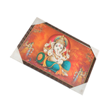 Lord Ganesha Photo Frame - 20 × 13 Inches | For Pooja Temple | Home Decor And Gifts