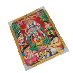 Shree Satyanarayan Bhagwan Photo Frame - 17 x 13 Inches | For Pooja Temple | Home Decor And Gifts