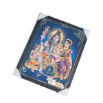 Lord Shiva Family Photo Frame - 17 × 13 Inches | For Pooja Temple | Home Decor And Gifts