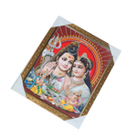 Lord Shiva Family Photo Frame - 12 × 10 Inches | For Pooja Temple | Home Decor And Gifts