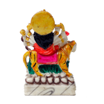 Durga Mata Sitting on Lion | Marble Dust Murti Idol - 5 x 3 Inches | For Pooja Temple And Home Decor