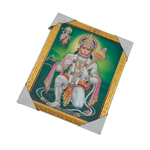 Lord Hanuman Sitting Posture Photo Frame - 12 × 10 Inches | For Pooja Temple | Home Decor And Gifts