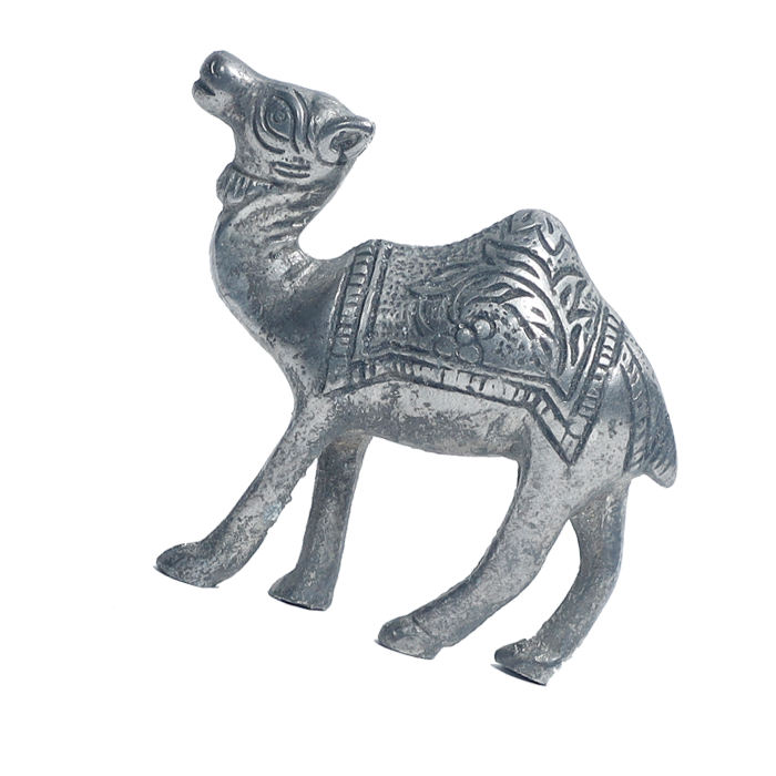 Polished Aluminium Camel Statue - 3 × 4 Inches