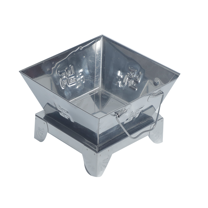 SPHINX SMALL STEEL HAWAN KUND FOR POOJA RITUALS - 6 × 6 Inches