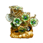 Rooster Bejeweled Peach Blossom Animal