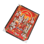 Lord Ram Darbar With Ram, Laxman, Sita And Hanuman Photo Frame - 25 × 19 Inches | For Pooja Temple | Home Decor And GIfts