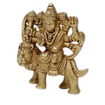 Brass Murti 0 No. Goddess Durga Mata Is Sitting On Lion - 2.2 × 2 Inches | For Pooja Temple | Home Decor And Gifts