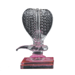 Handcrafted Glass Shiva Lingam Shiv Ling Idol Pink