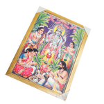Shree Satyanarayan Bhagwan Photo Frame - 26 × 20 Inches | For Pooja Temple | Home Decor And Gifts