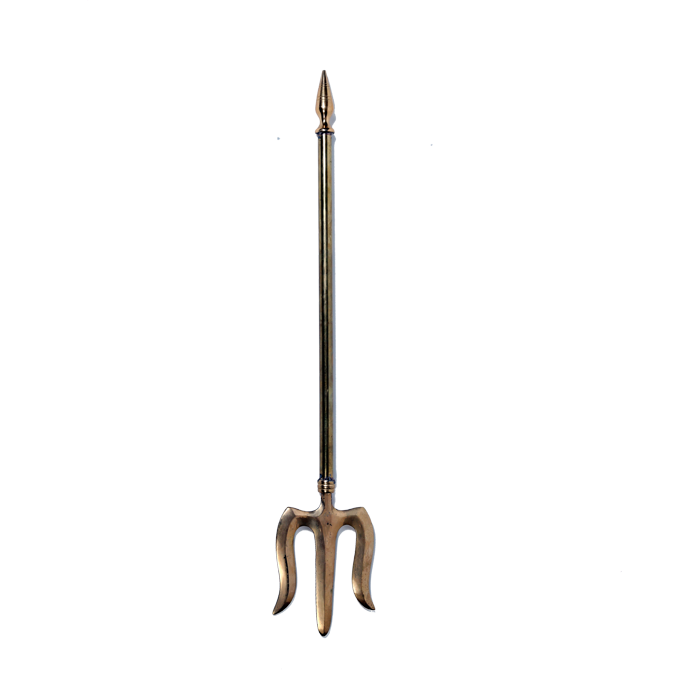 Brass Trishool - 25 × 5 Inches | 15 × 3 Inches