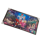 Lord Krishna And Goddess Radha With Gopis Photo Frame - 20 × 40 Inches | For Pooja Temple | Home Decor And Gifts