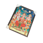 Lord Ganesha, Goddess Lakshmi Mata And Saraswati Mata Photo Frame - 25 × 19 Inches | For Pooja Temple | Home Decor And GIfts