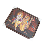 Goddess Radha And Lord Krishan Photo Frame - 19 × 25 Inches | For Pooja Temple | Home Decor And Gifts
