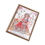 Goddess Durga Mata Is Sitting On The Lion Photo Frame - 30× 23 Inches | For Pooja Temple | Home Decor And Gifts