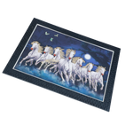 7 Running Vastu Shastr White Horse Photo Frame - 14 × 20 Inches | For Home Decor And Gifts