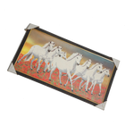 7 Running Vastu Shastr White Horse Photo Frame - 26 × 14 Inches | For Home Decor And Gifts