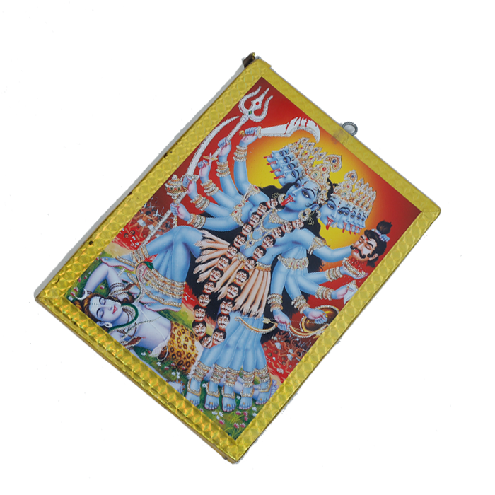 Kali Mata Photo Frame - 7 × 5 Inches | For Pooja Temple | Home Decor And Gifts