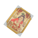 Lord Bal Gopal Krishna Photo Frame - 12 × 10 Inches | For Pooja Temple | Home Decor And Gifts