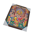 Narasimha Lakshmi/Swami Narayan Laxmi Photo Frame - 17 x 13 Inches | For Pooja Temple | Home Decor And Gifts