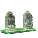 Light Green Laxmi Ganesh - 3 × 4 Inches