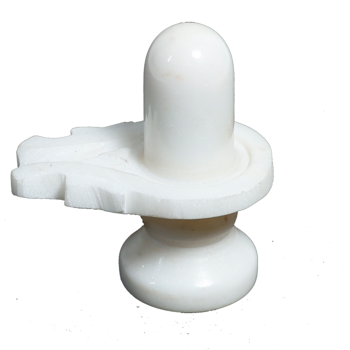 Shivling White -4 × 4 Inches