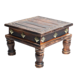 Wooden Mukkali, Mini Stool - 8 × 10 Inches