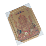 Lord Ganesha Photo Frame - 11 × 10 Inches | For Pooja Temple | Home Decor And Gifts