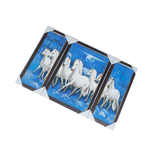 7 Running Vastu Shastr White Horse Photo Frame - 19 × 15 Inches | For Home Decor And Gifts