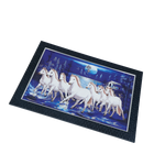 7 Running Vastu Shastr White Horse Photo Frame - 14 × 20 Inches | For Home Decor And Gifts