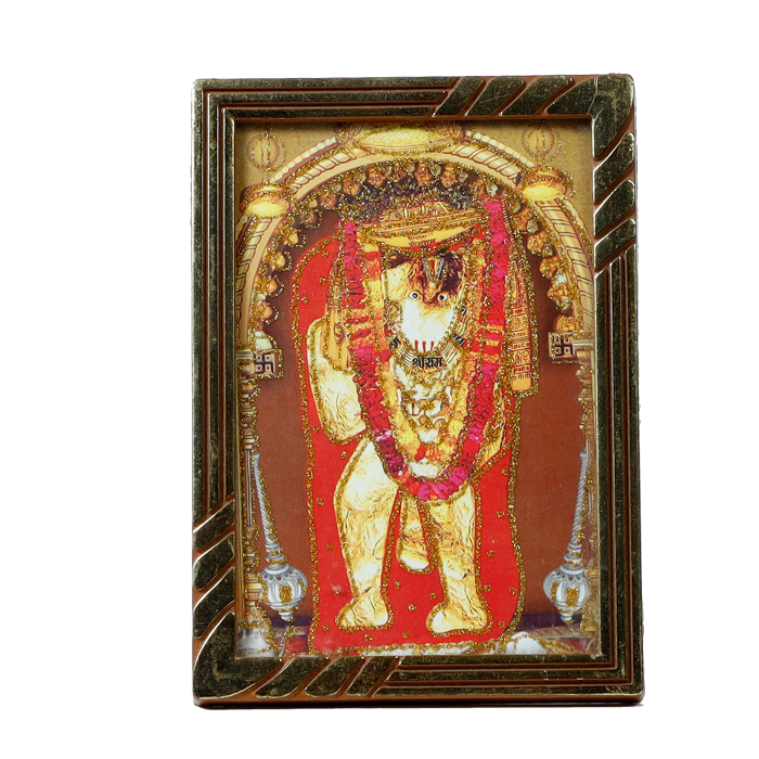 Shree Mehandipur Balaji Photo Frame - 5 × 3 Inches | For Pooja Temple And Home Decor