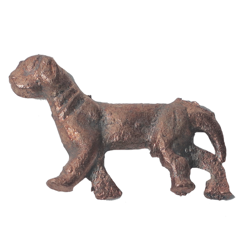 COCKER SPANIEL DOG Figurine Statue Cast Iron Rustic Brown - 2× 1 Inches