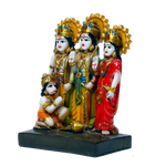 Ram Darbar Marble Dust Murti Idol - 6 × 5Inches| For Pooja Temple And Home Decor