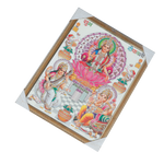 Goddess Lakshmi, Goddess Saraswati and Lord GaneshaPhoto Frame - 17 × 13 Inches | For Pooja Temple | Home Decor And Gifts
