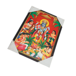 Shree Satyanarayan Bhagwan Photo Frame - 20 × 13 Inches | For Pooja Temple | Home Decor And Gifts