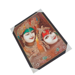 Lord Krishan And Goddess Radha Photo Frame - 20 × 13 Inches | For Pooja Temple | Home Decor And Gifts