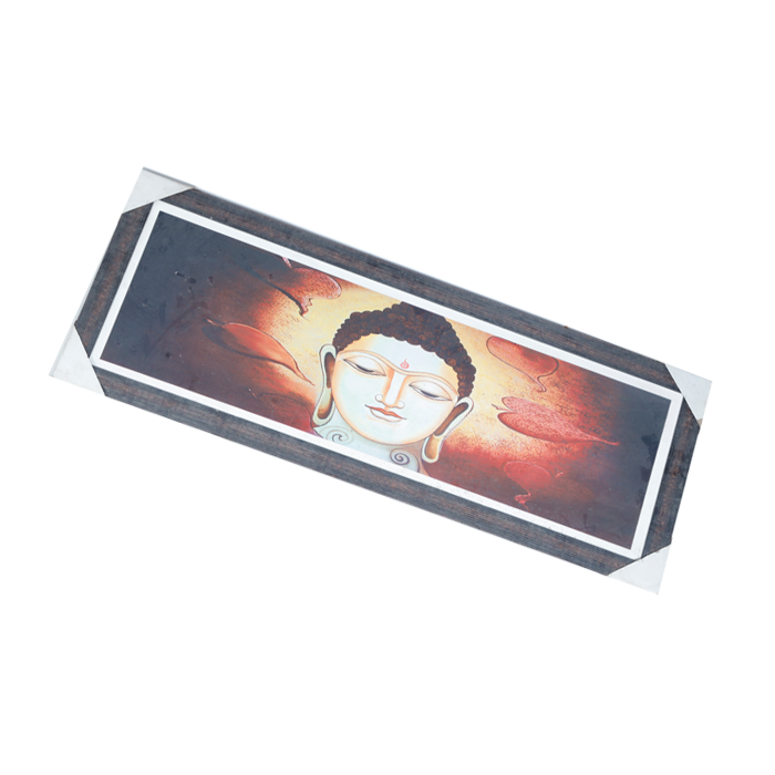 Lord Buddha Ji Photo Frame - 14 × 38 Inches | For Pooja Temple | Home Decor And Gifts