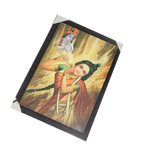 Lord Krishan And Goddess Radha Photo Frame - 22 × 30 Inches | For Pooja Temple | Home Decor And Gifts