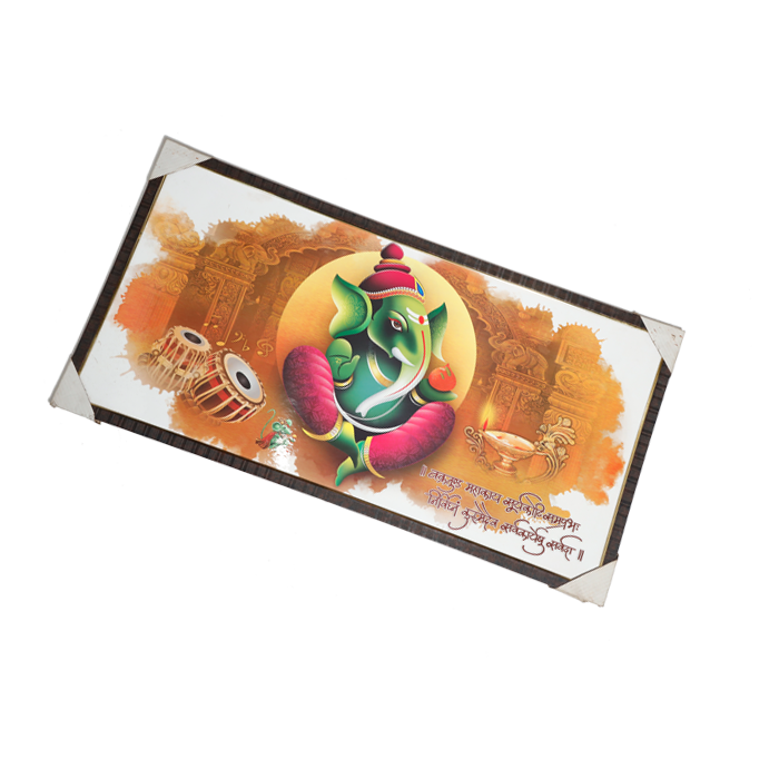 Lord Ganesha Photo Frame - 20 × 40 Inches | For Pooja Temple | Home Decor And Gifts