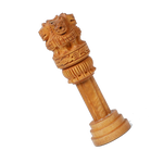 Brown Wooden Ashok Stambh - 6 × 2 Inches | For Home Decor And Gifts