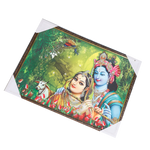 Lord Krishan And Goddess Radha Photo Frame - 20 × 26 Inches | For Pooja Temple | Home Decor And Gifts