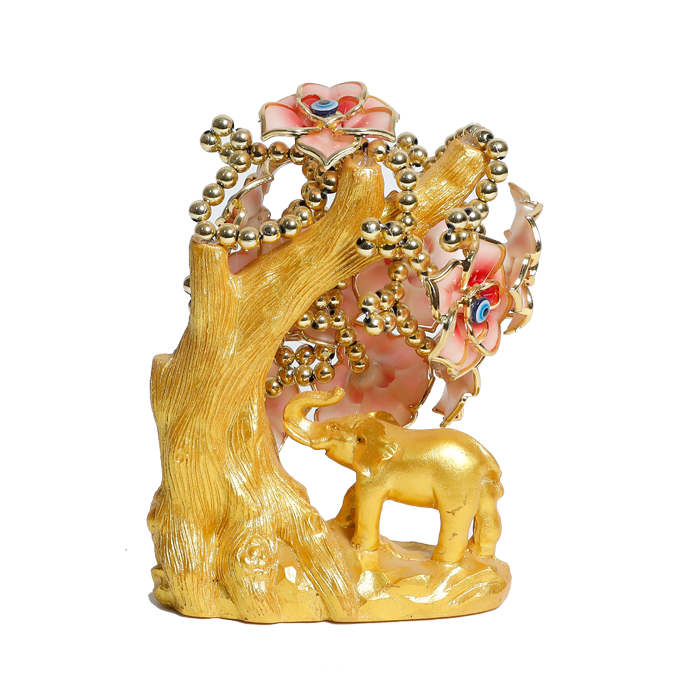 Rooster Bejeweled Peach Blossom Animal