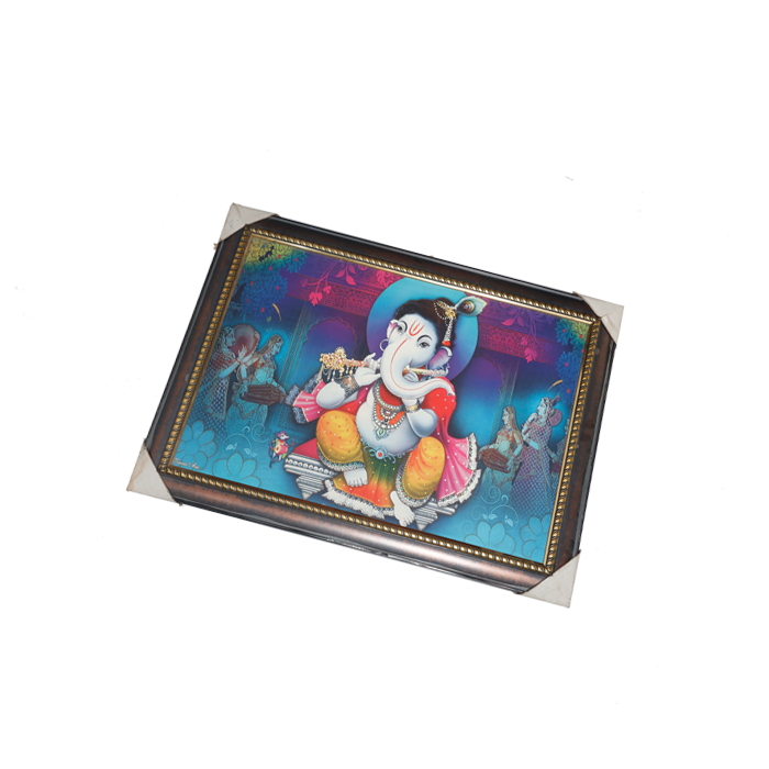 Lord Ganesha Photo Frame - 31 × 23 Inches | For Pooja Temple | Home Decor And Gifts