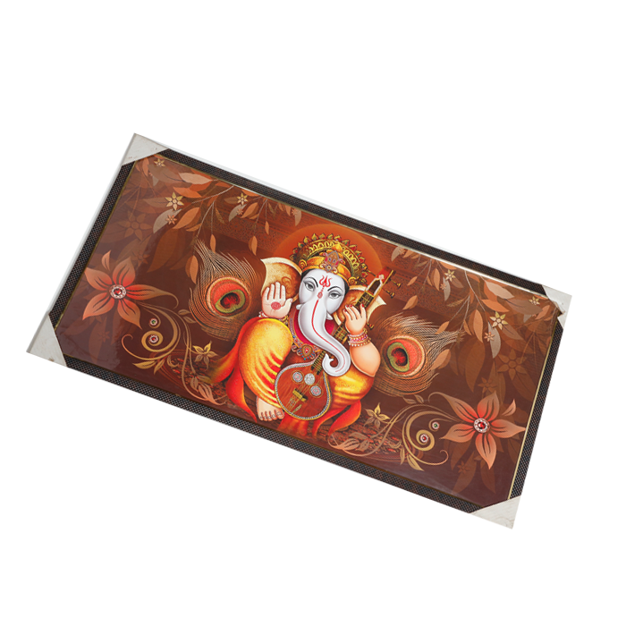 Lord Ganesha Photo Frame - 20 × 40 Inches | For Pooja Temple | Home Decor And Gifts