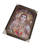 Lord Shiva Shankar Ji Photo Frame - 20 × 13 Inches | For Pooja Temple | Home Decor And Gifts