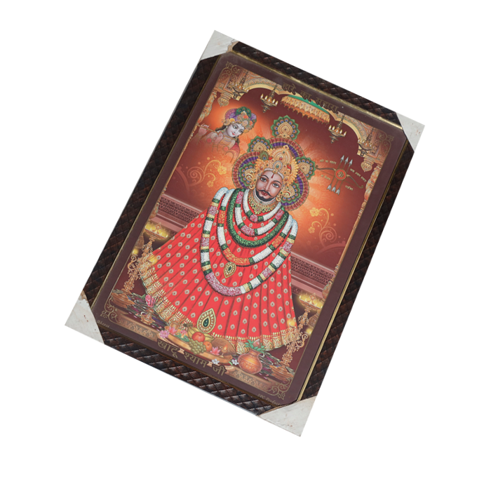Jai Shree Shyam Baba Photo Frame - 19× 13 Inches | For Pooja Temple | Home Decor And Gifts