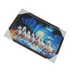 7 Running Vastu Shastr White Horse Photo Frame - 20 × 13 Inches | For Home Decor And Gifts